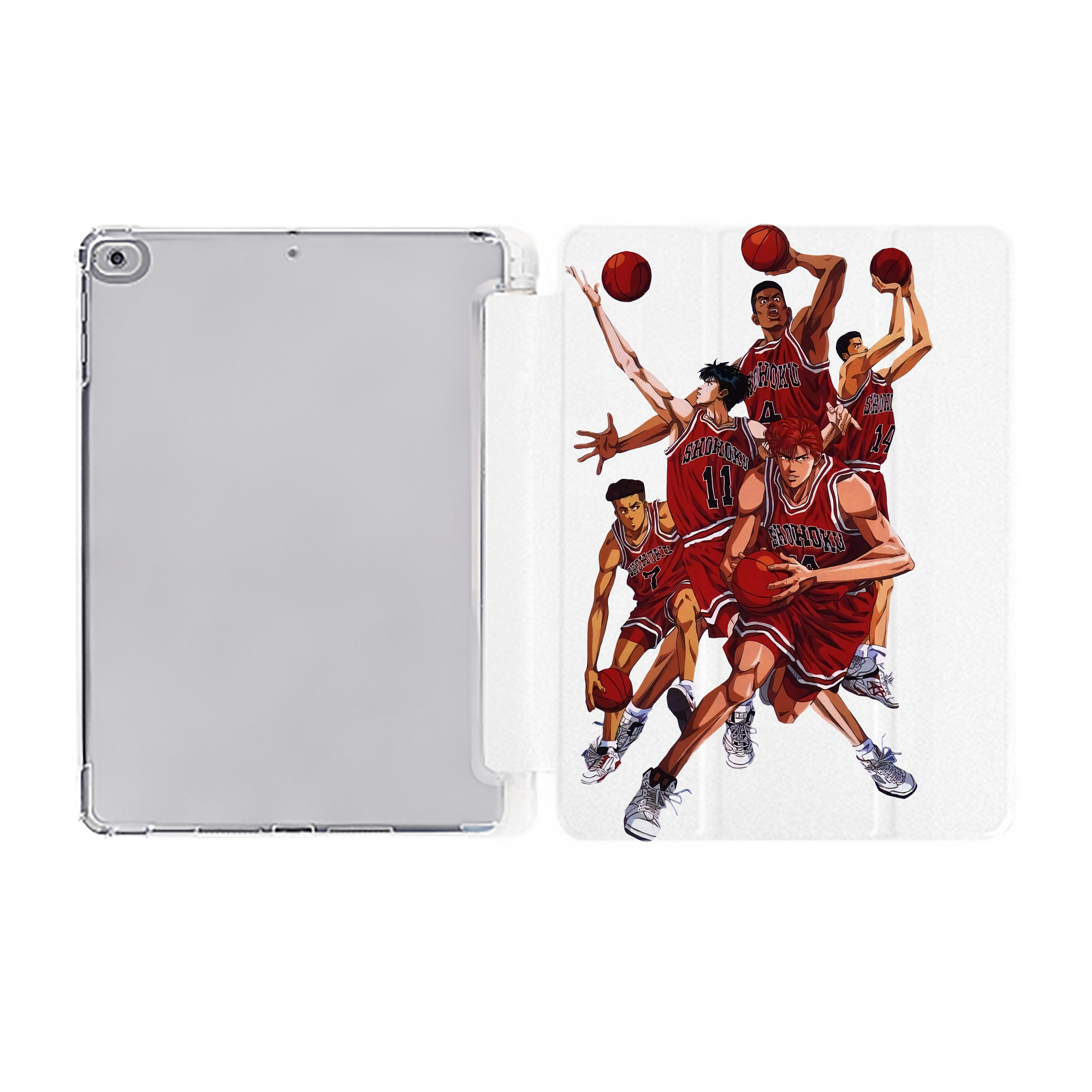 （画像用） SLAM DUNK／スラムダンク IPad ケース ペン収納付き 三つ折りスタンド PUレザー×シリコン 対応機種9.5/10.5/10.9インチ